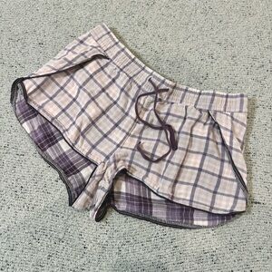 UGG Pink and Purple Plaid Shorts Size 10
